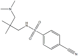 4-cyano-N-[3-(dimethylamino)-2,2-dimethylpropyl]benzenesulfonamide 结构式