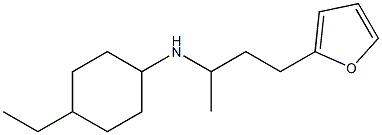 4-ethyl-N-[4-(furan-2-yl)butan-2-yl]cyclohexan-1-amine 结构式