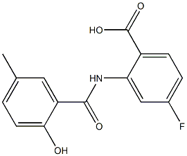 4-fluoro-2-[(2-hydroxy-5-methylbenzene)amido]benzoic acid 结构式