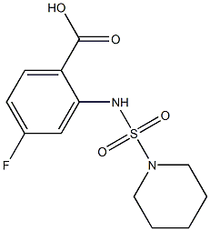 4-fluoro-2-[(piperidine-1-sulfonyl)amino]benzoic acid 结构式