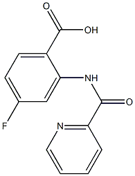 4-fluoro-2-[(pyridin-2-ylcarbonyl)amino]benzoic acid 结构式