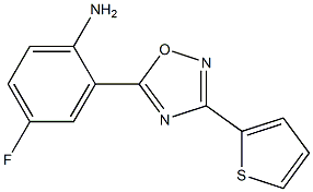 4-fluoro-2-[3-(thiophen-2-yl)-1,2,4-oxadiazol-5-yl]aniline 结构式