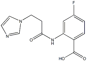 4-fluoro-2-{[3-(1H-imidazol-1-yl)propanoyl]amino}benzoic acid 结构式