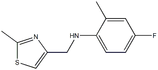 4-fluoro-2-methyl-N-[(2-methyl-1,3-thiazol-4-yl)methyl]aniline 结构式