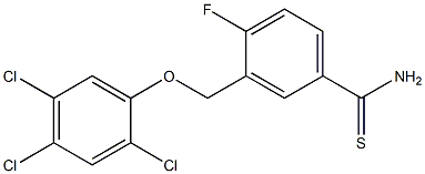 4-fluoro-3-(2,4,5-trichlorophenoxymethyl)benzene-1-carbothioamide 结构式