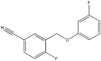 4-fluoro-3-(3-fluorophenoxymethyl)benzonitrile 结构式