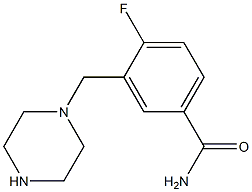 4-fluoro-3-(piperazin-1-ylmethyl)benzamide 结构式