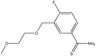 4-fluoro-3-[(2-methoxyethoxy)methyl]benzenecarbothioamide 结构式