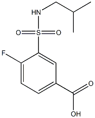 4-fluoro-3-[(2-methylpropyl)sulfamoyl]benzoic acid 结构式