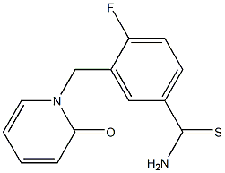 4-fluoro-3-[(2-oxopyridin-1(2H)-yl)methyl]benzenecarbothioamide 结构式