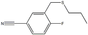 4-fluoro-3-[(propylsulfanyl)methyl]benzonitrile 结构式
