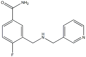 4-fluoro-3-{[(pyridin-3-ylmethyl)amino]methyl}benzamide 结构式