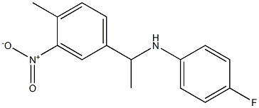 4-fluoro-N-[1-(4-methyl-3-nitrophenyl)ethyl]aniline 结构式