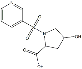 4-hydroxy-1-(pyridin-3-ylsulfonyl)pyrrolidine-2-carboxylic acid 结构式
