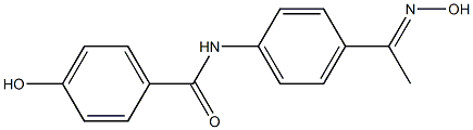 4-hydroxy-N-{4-[(1E)-N-hydroxyethanimidoyl]phenyl}benzamide 结构式