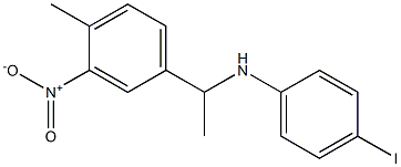 4-iodo-N-[1-(4-methyl-3-nitrophenyl)ethyl]aniline 结构式