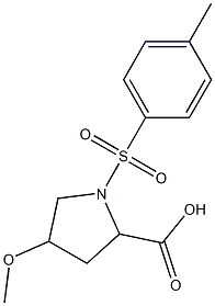 4-methoxy-1-[(4-methylphenyl)sulfonyl]pyrrolidine-2-carboxylic acid 结构式