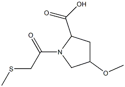 4-methoxy-1-[2-(methylsulfanyl)acetyl]pyrrolidine-2-carboxylic acid 结构式