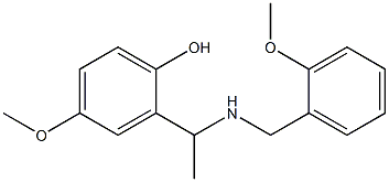 4-methoxy-2-(1-{[(2-methoxyphenyl)methyl]amino}ethyl)phenol 结构式