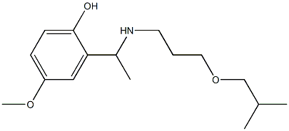 4-methoxy-2-(1-{[3-(2-methylpropoxy)propyl]amino}ethyl)phenol 结构式