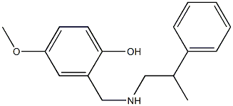 4-methoxy-2-{[(2-phenylpropyl)amino]methyl}phenol 结构式
