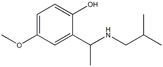 4-methoxy-2-{1-[(2-methylpropyl)amino]ethyl}phenol 结构式