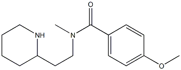 4-methoxy-N-methyl-N-[2-(piperidin-2-yl)ethyl]benzamide 结构式