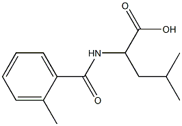 4-methyl-2-[(2-methylphenyl)formamido]pentanoic acid 结构式