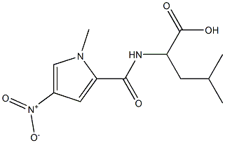 4-methyl-2-{[(1-methyl-4-nitro-1H-pyrrol-2-yl)carbonyl]amino}pentanoic acid 结构式