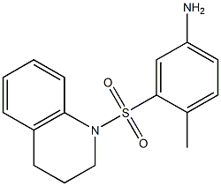 4-methyl-3-(1,2,3,4-tetrahydroquinoline-1-sulfonyl)aniline 结构式