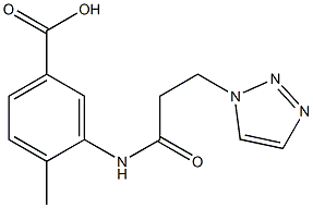 4-methyl-3-[3-(1H-1,2,3-triazol-1-yl)propanamido]benzoic acid 结构式