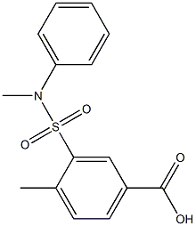 4-methyl-3-[methyl(phenyl)sulfamoyl]benzoic acid 结构式