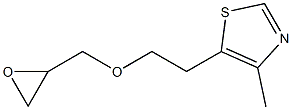 4-methyl-5-[2-(oxiran-2-ylmethoxy)ethyl]-1,3-thiazole 结构式