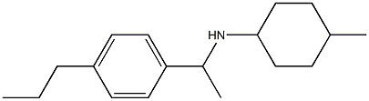 4-methyl-N-[1-(4-propylphenyl)ethyl]cyclohexan-1-amine 结构式