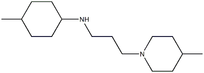 4-methyl-N-[3-(4-methylpiperidin-1-yl)propyl]cyclohexan-1-amine 结构式