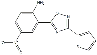 4-nitro-2-[3-(thiophen-2-yl)-1,2,4-oxadiazol-5-yl]aniline 结构式