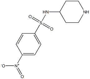 4-nitro-N-piperidin-4-ylbenzenesulfonamide 结构式