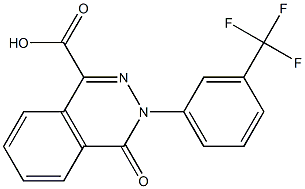 4-oxo-3-[3-(trifluoromethyl)phenyl]-3,4-dihydrophthalazine-1-carboxylic acid 结构式