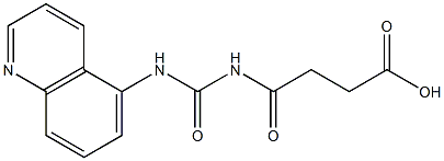 4-oxo-4-[(quinolin-5-ylcarbamoyl)amino]butanoic acid 结构式