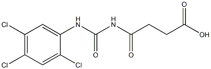 4-oxo-4-{[(2,4,5-trichlorophenyl)carbamoyl]amino}butanoic acid 结构式