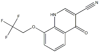 4-oxo-8-(2,2,2-trifluoroethoxy)-1,4-dihydroquinoline-3-carbonitrile 结构式