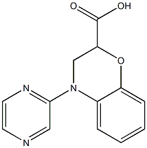 4-pyrazin-2-yl-3,4-dihydro-2H-1,4-benzoxazine-2-carboxylic acid 结构式