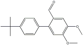 4'-tert-butyl-4,5-dimethoxy-1,1'-biphenyl-2-carbaldehyde 结构式