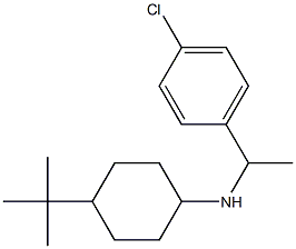 4-tert-butyl-N-[1-(4-chlorophenyl)ethyl]cyclohexan-1-amine 结构式