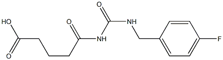 5-({[(4-fluorophenyl)methyl]carbamoyl}amino)-5-oxopentanoic acid 结构式