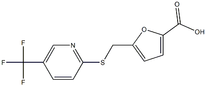 5-({[5-(trifluoromethyl)pyridin-2-yl]sulfanyl}methyl)furan-2-carboxylic acid 结构式