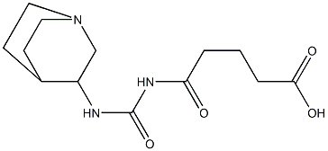 5-({1-azabicyclo[2.2.2]octan-3-ylcarbamoyl}amino)-5-oxopentanoic acid 结构式