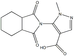 5-(1,3-dioxooctahydro-2H-isoindol-2-yl)-1-methyl-1H-pyrazole-4-carboxylic acid 结构式