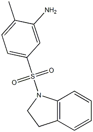 5-(2,3-dihydro-1H-indole-1-sulfonyl)-2-methylaniline 结构式