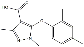 5-(2,4-dimethylphenoxy)-1,3-dimethyl-1H-pyrazole-4-carboxylic acid 结构式